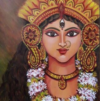 Acrylic Durga Painting