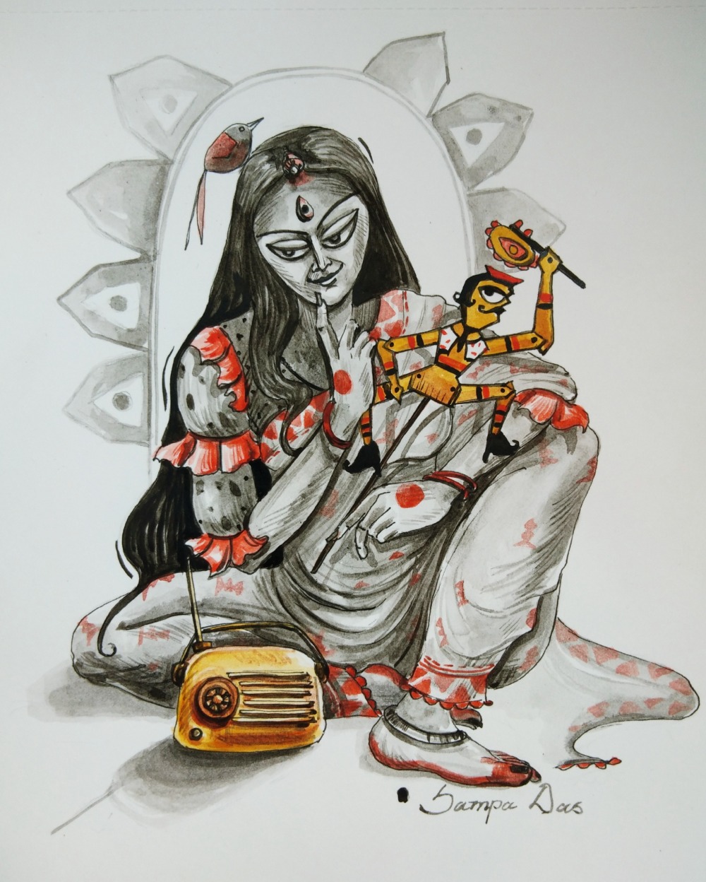 Featured image of post Artistic Durga Maa Drawing See more ideas about durga maa paintings durga durga maa