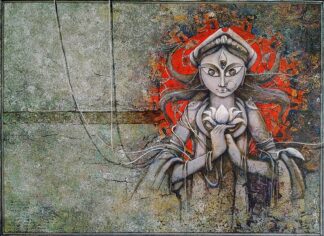 Durga painting on canvas