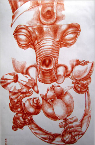 Ganesha acrylic painting