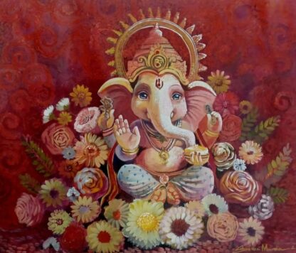 Ganesha Acrylic Painting