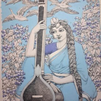 canvas saraswati painting