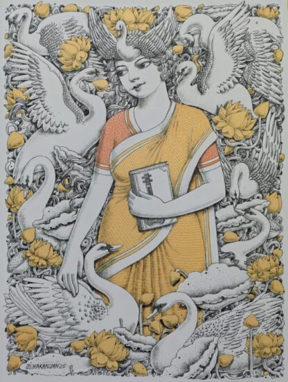 Goddess Saraswati Painting